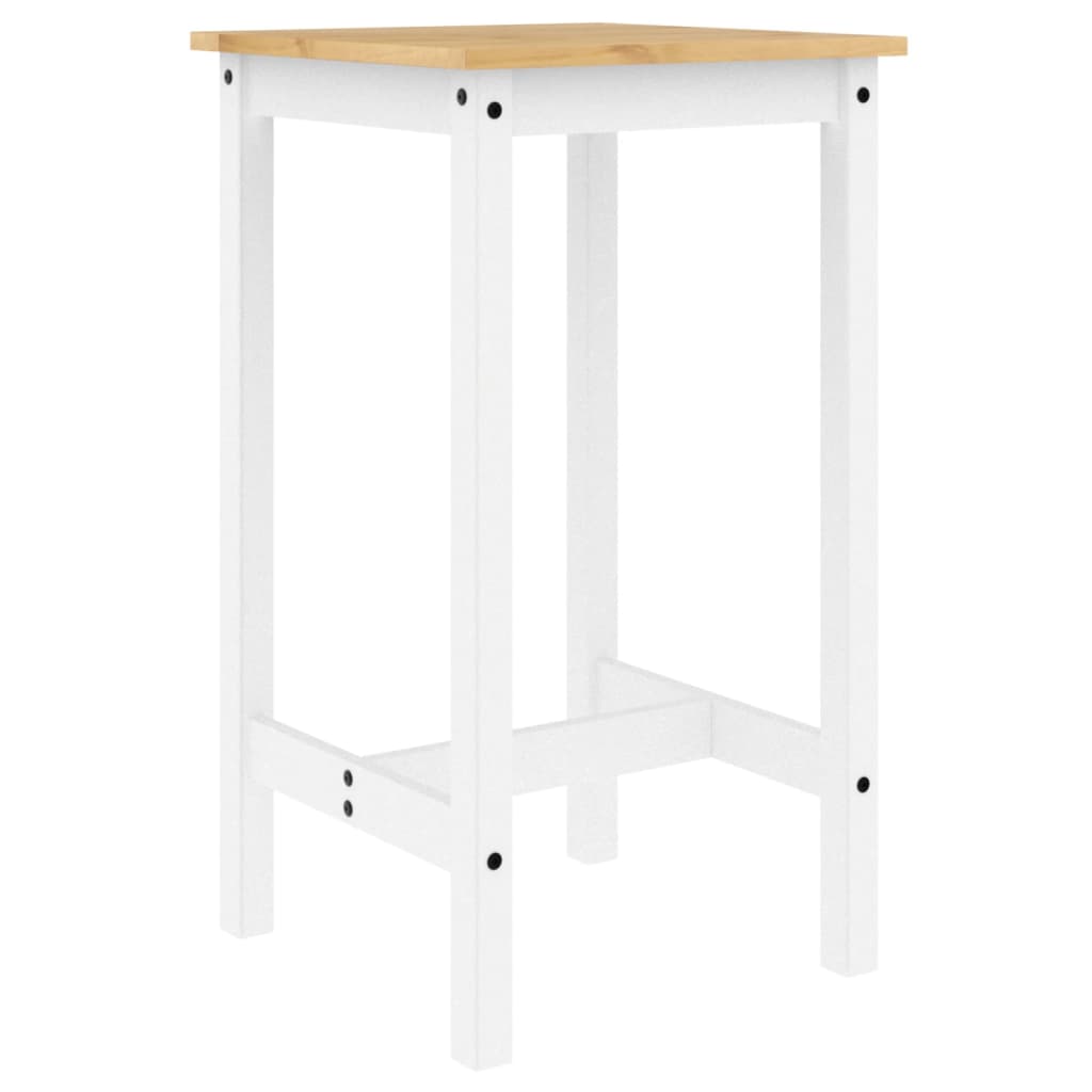 Ensemble de bar 3 pcs Blanc Bois de pin massif Meubles de salle à manger vidaXL   