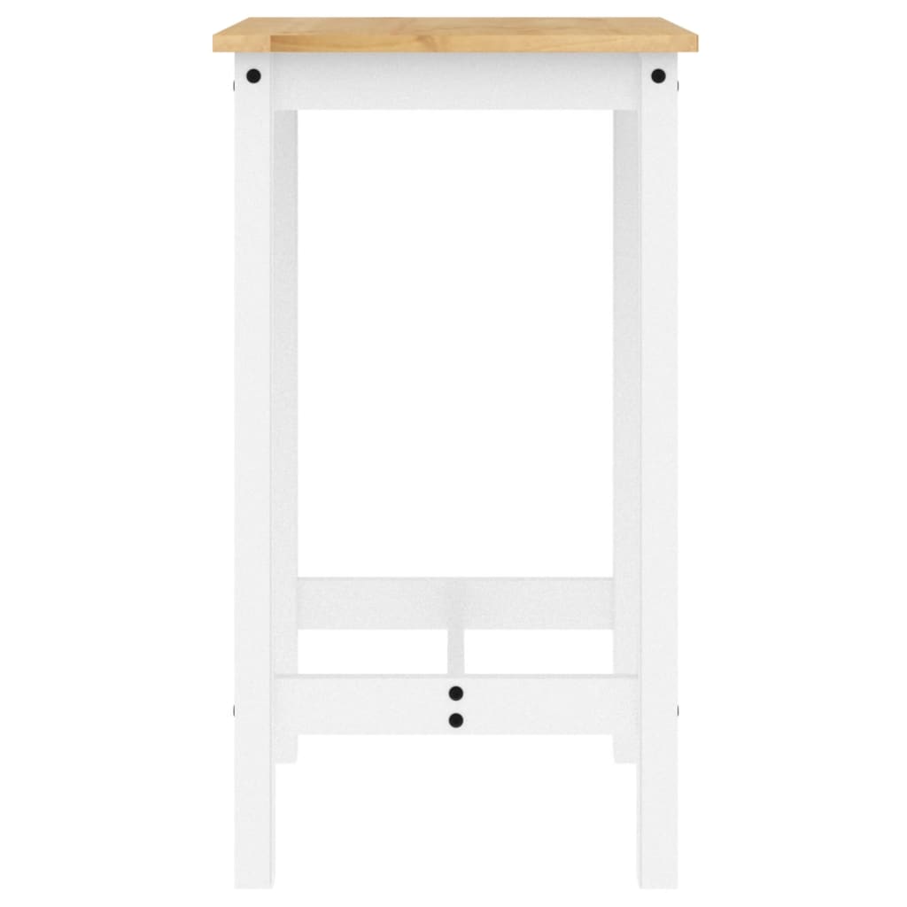 Ensemble de bar 3 pcs Blanc Bois de pin massif Meubles de salle à manger vidaXL   