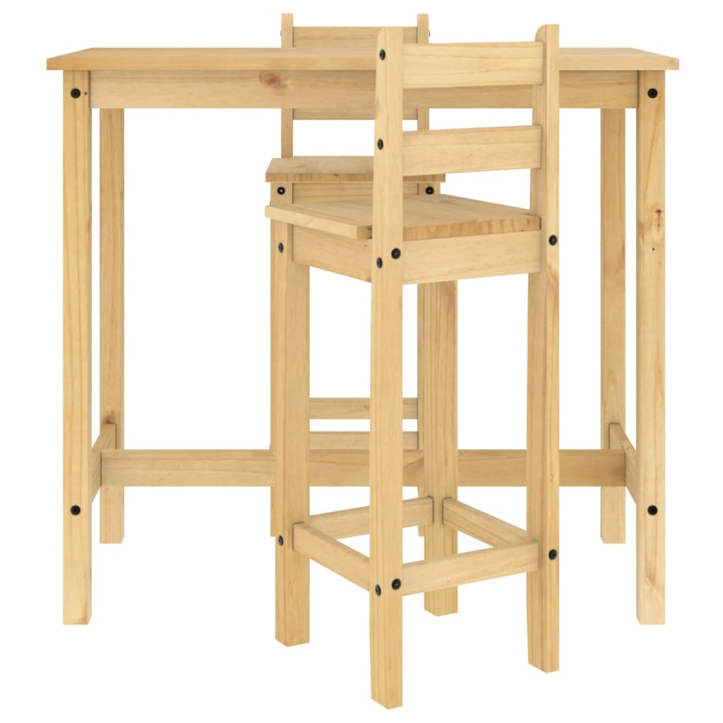 Ensemble de bar 3 pcs Bois de pin massif Meubles de salle à manger vidaXL   