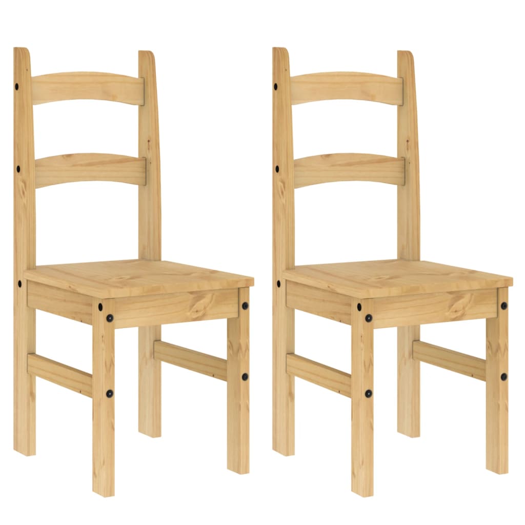 Chaises à manger lot de 2 40x46x99 cm bois massif de pin Chaises de cuisine vidaXL   