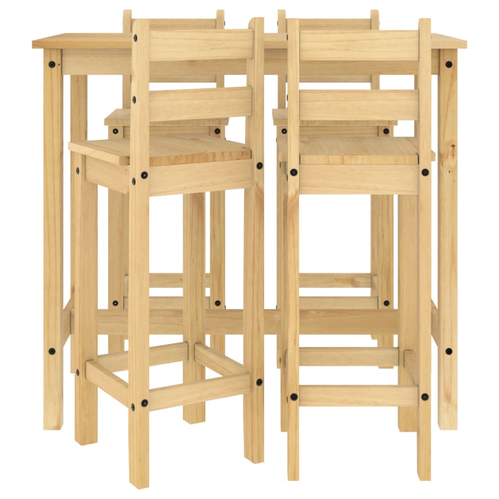 Ensemble de bar 5 pcs Bois de pin massif Meubles de salle à manger vidaXL   