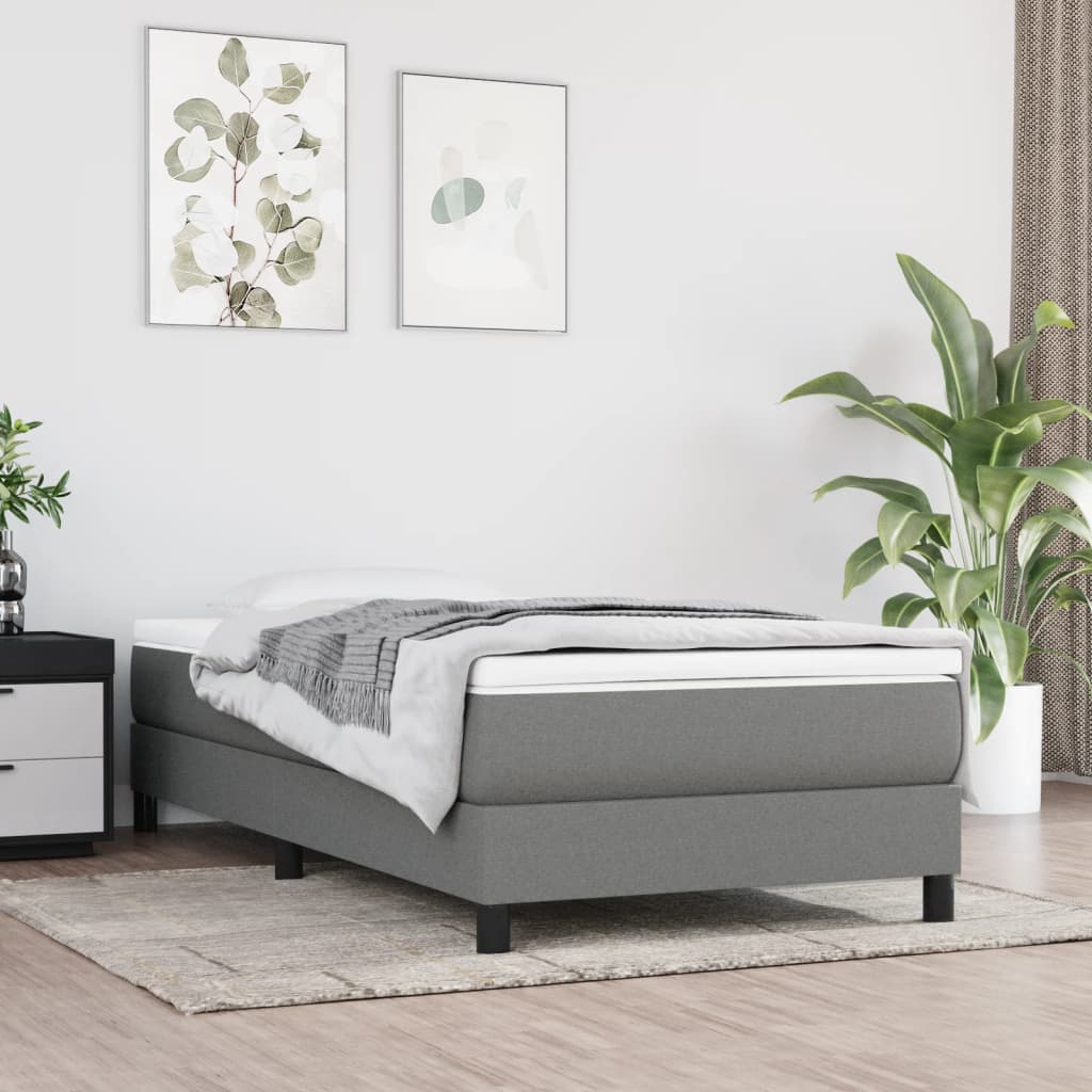 Matelas de lit à ressorts ensachés gris foncé 120x190x20 cm Matelas vidaXL   