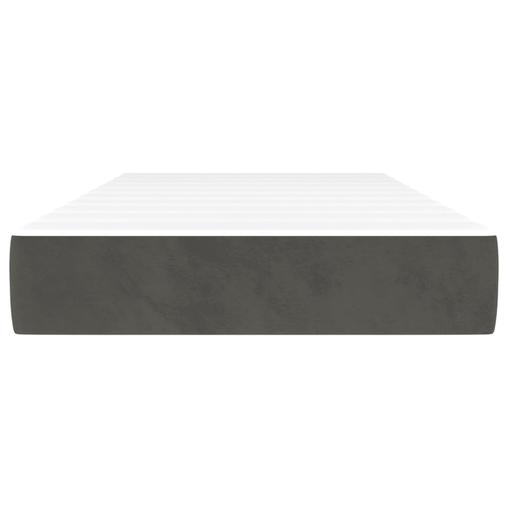 Matelas de lit à ressorts ensachés gris foncé 120x190x20 cm Matelas vidaXL   