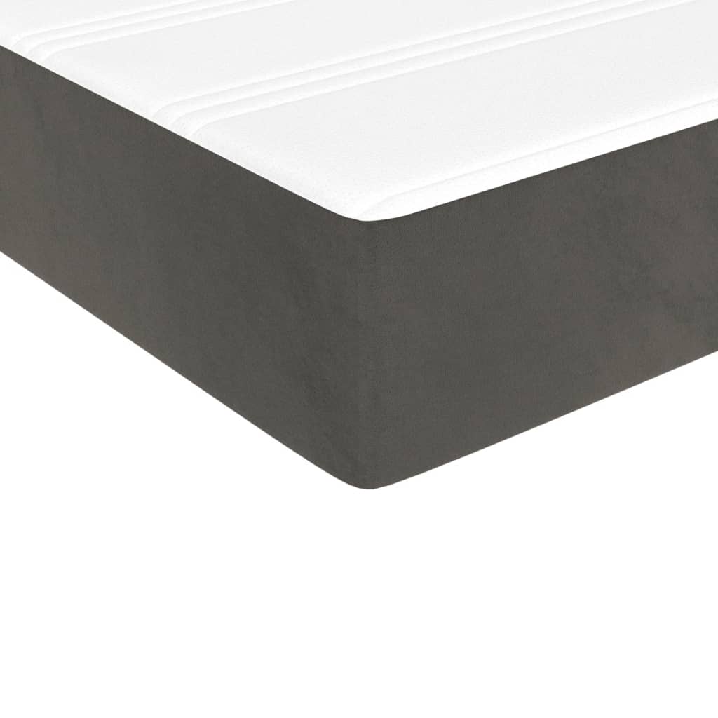 Matelas de lit à ressorts ensachés gris foncé 120x190x20 cm Matelas vidaXL   