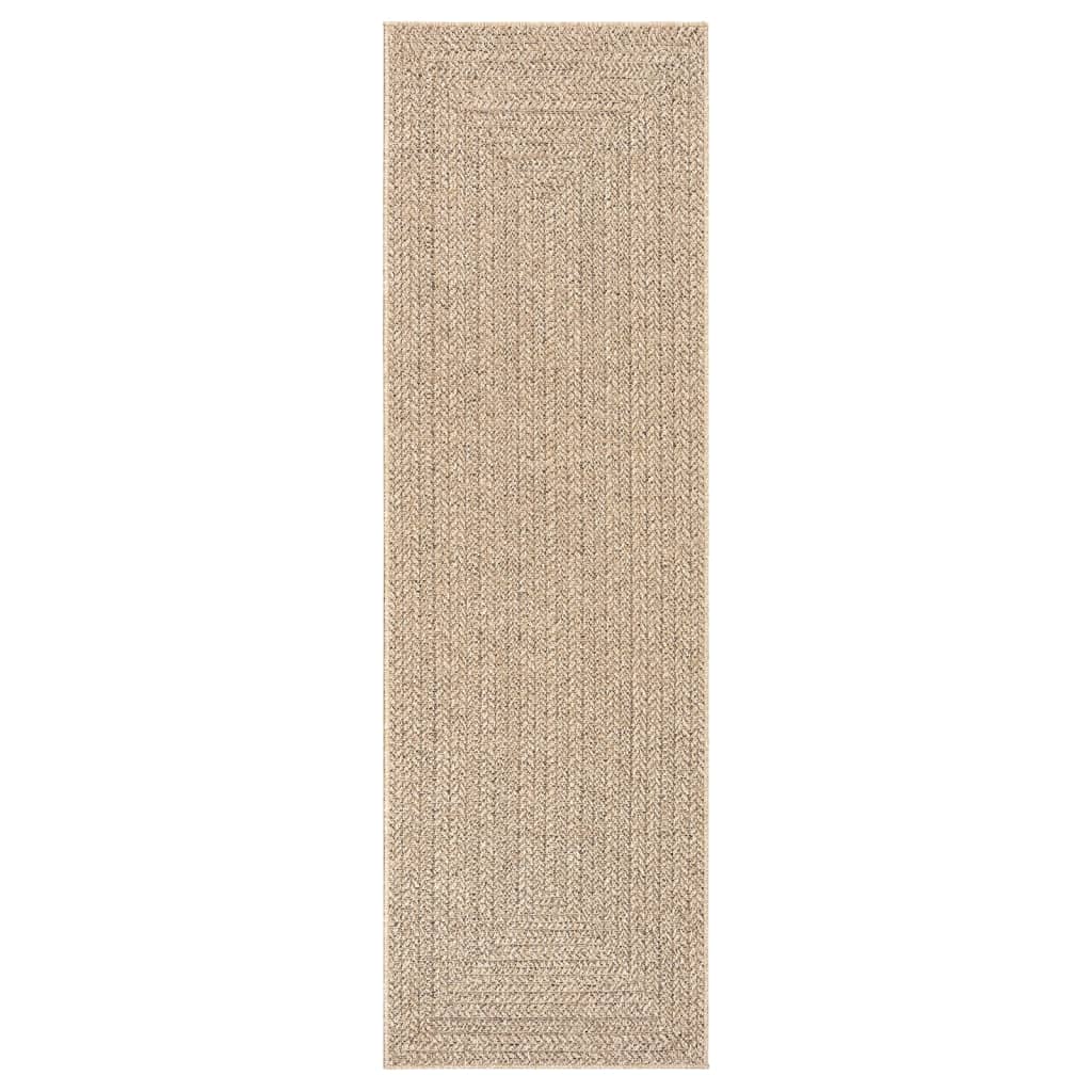 Tapis ZIZUR 80x250 cm aspect de jute intérieur et extérieur - Xios Store SNC