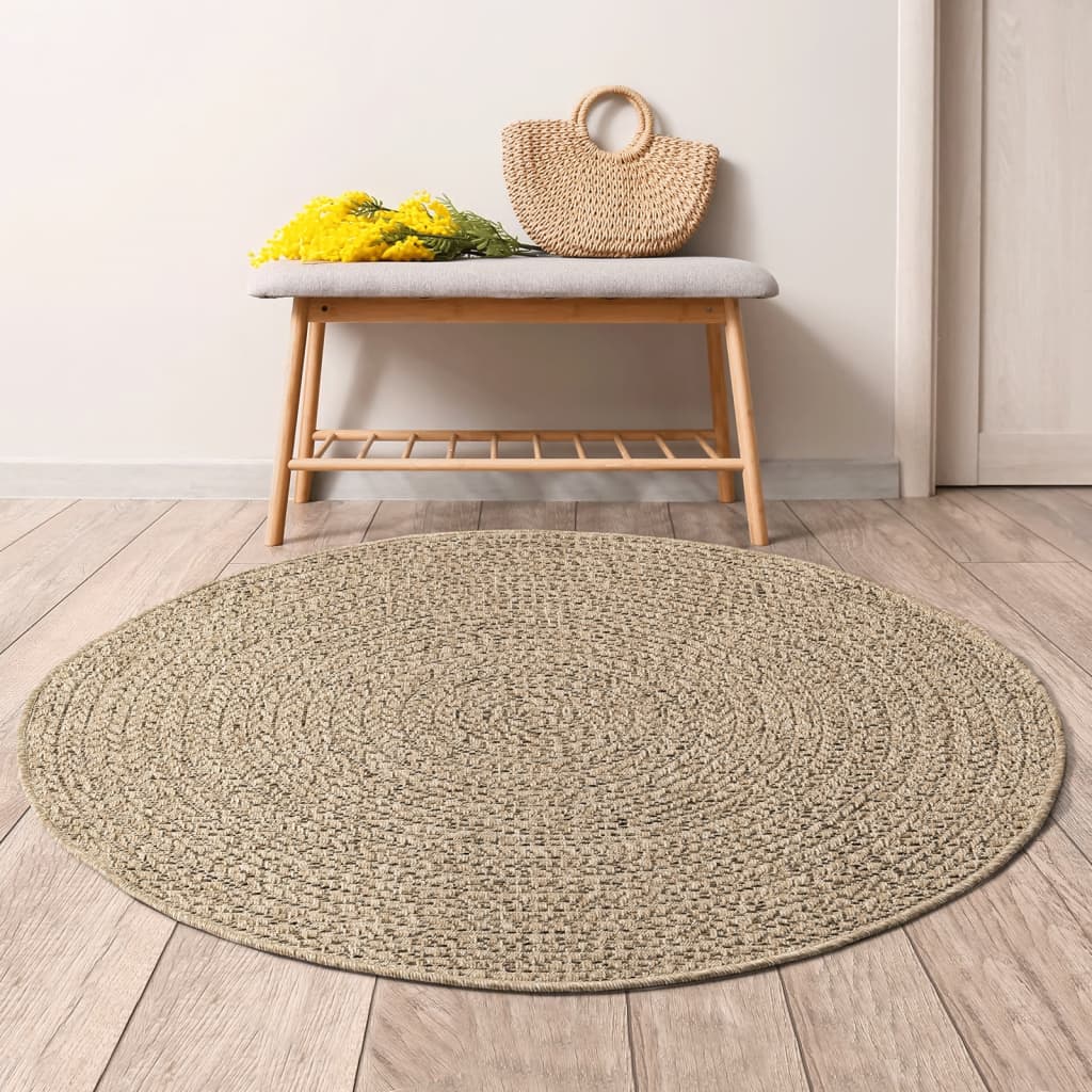 Tapis ZIZUR Ø 200 cm aspect de jute intérieur et extérieur - Xios Store SNC