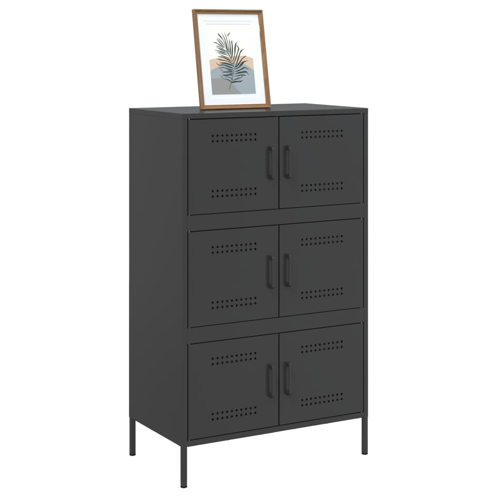 Image Buffet haut noir 68x39x113 cm acier | Xios Store SNC vidaXL Xios Store SNC