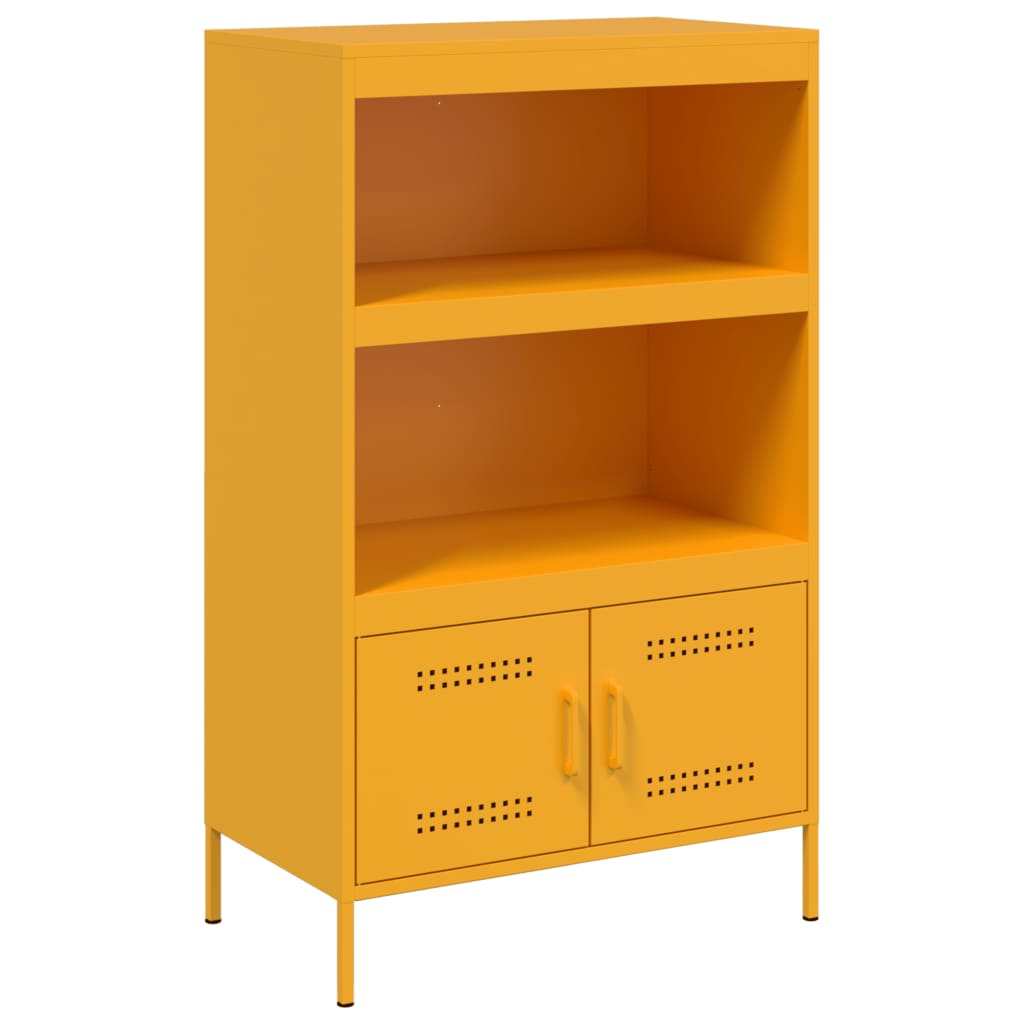 Image Buffet haut jaune moutarde 68x39x113 cm acier | Xios Store SNC vidaXL Xios Store SNC