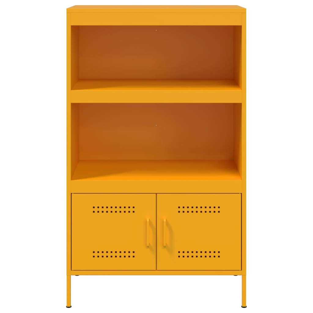 Image Buffet haut jaune moutarde 68x39x113 cm acier | Xios Store SNC vidaXL Xios Store SNC