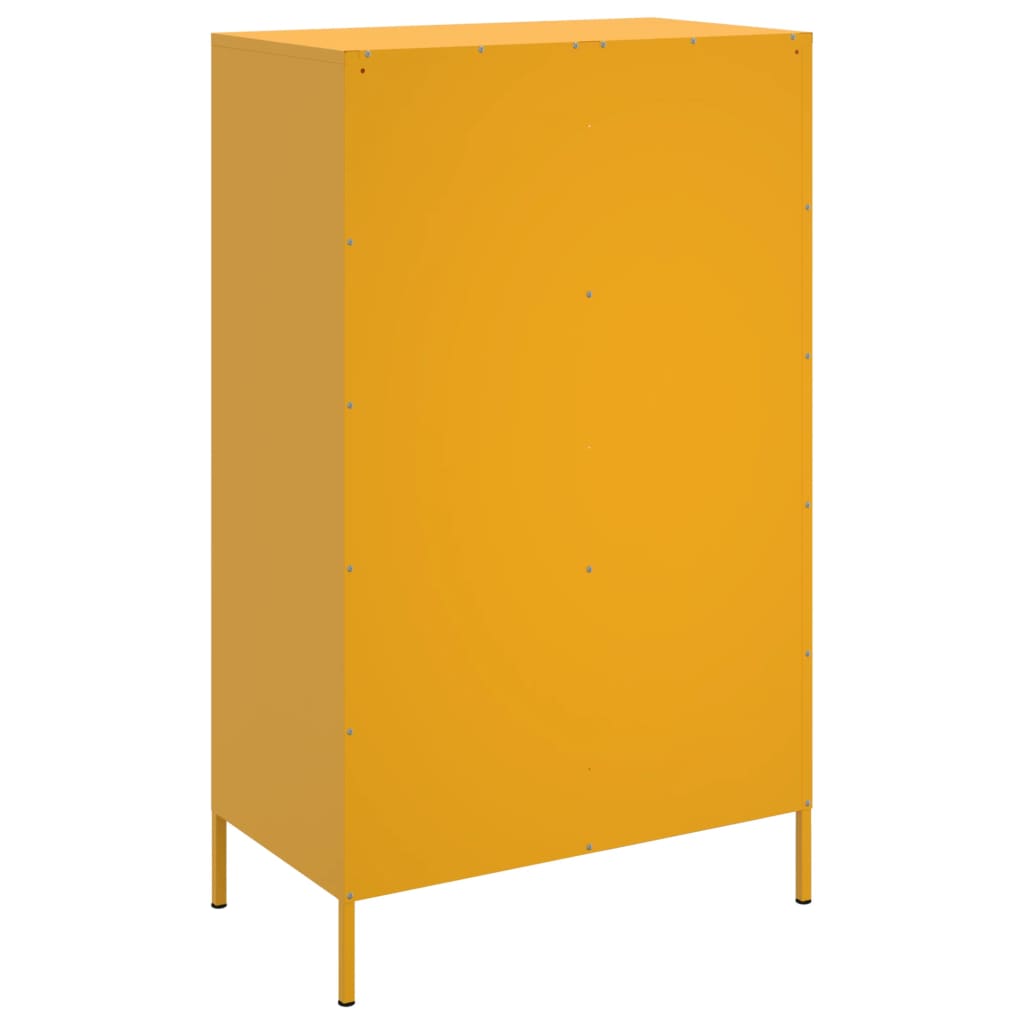 Image Buffet haut jaune moutarde 68x39x113 cm acier | Xios Store SNC vidaXL Xios Store SNC