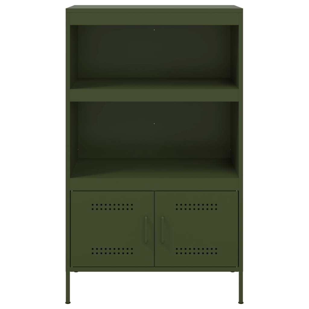 Image Buffet haut vert olive 68x39x113 cm acier | Xios Store SNC vidaXL Xios Store SNC