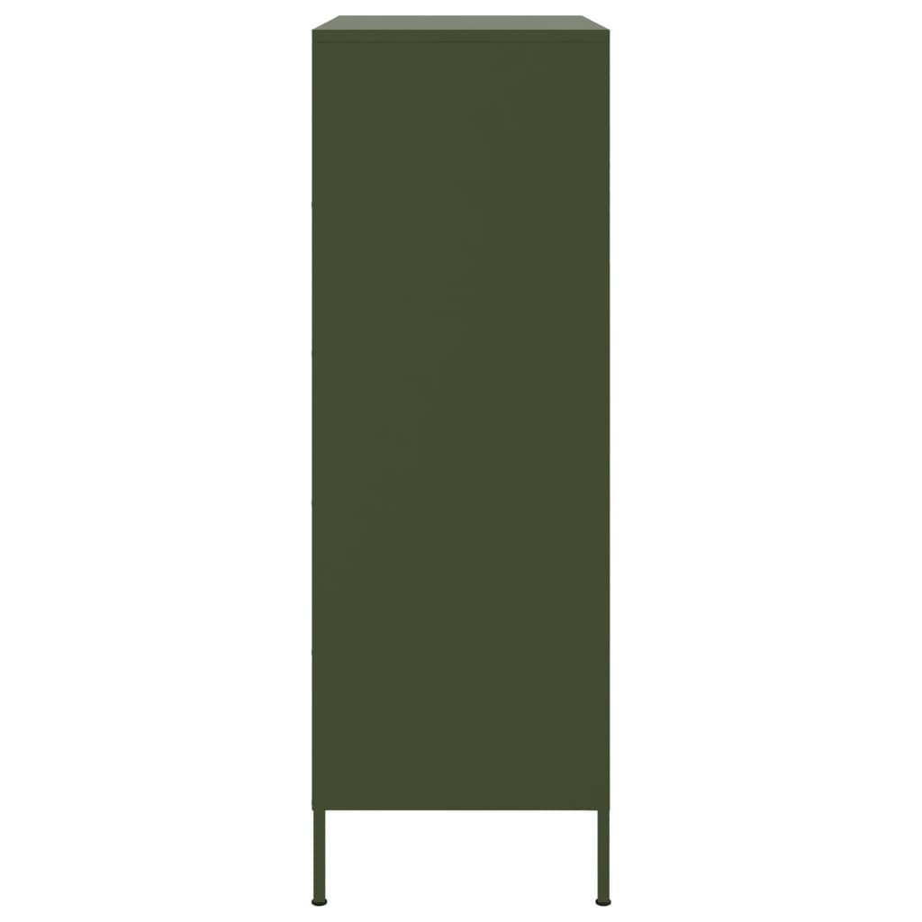 Image Buffet haut vert olive 68x39x113 cm acier | Xios Store SNC vidaXL Xios Store SNC