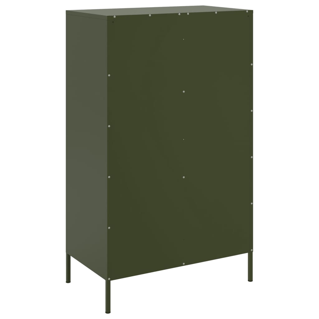 Image Buffet haut vert olive 68x39x113 cm acier | Xios Store SNC vidaXL Xios Store SNC