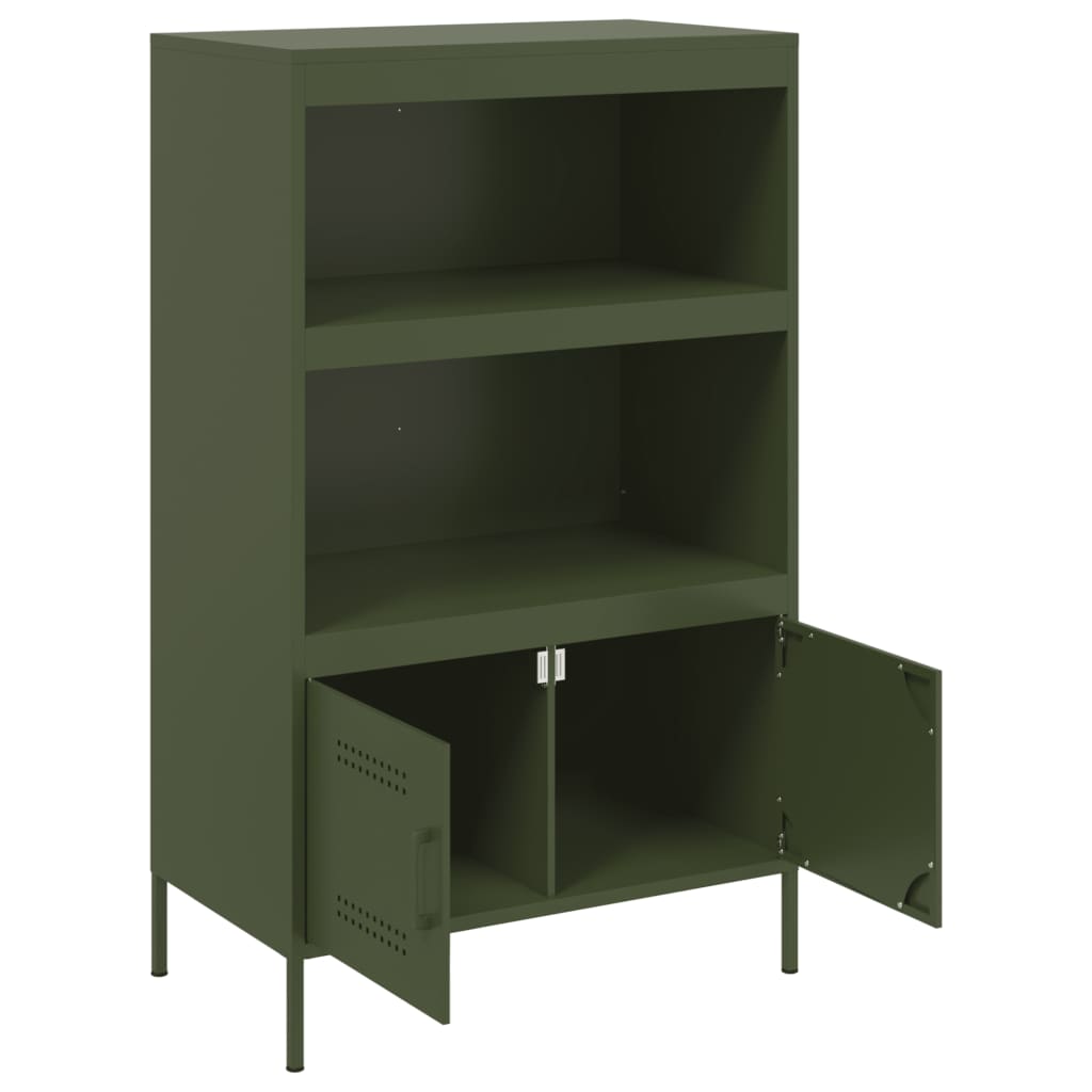 Image Buffet haut vert olive 68x39x113 cm acier | Xios Store SNC vidaXL Xios Store SNC