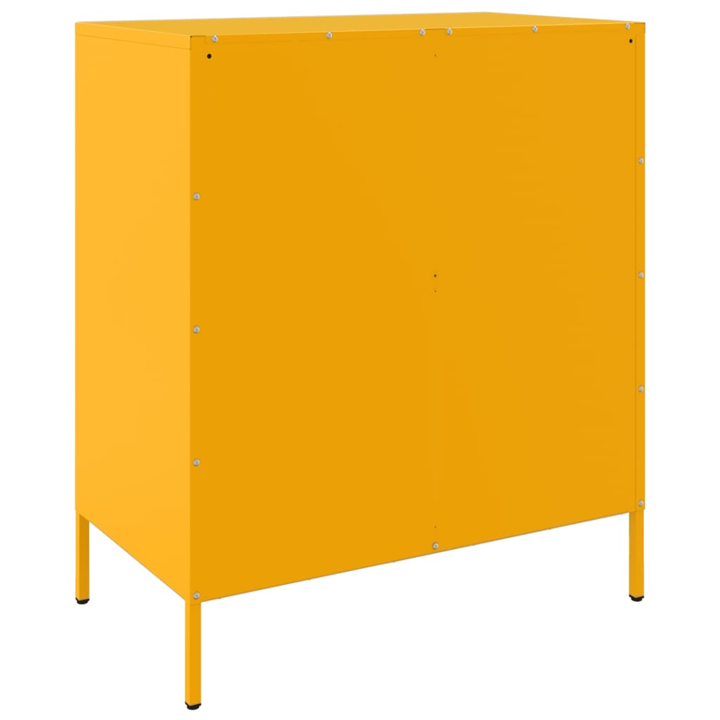 Image Buffet jaune moutarde 68x39x79 cm acier | Xios Store SNC vidaXL Xios Store SNC