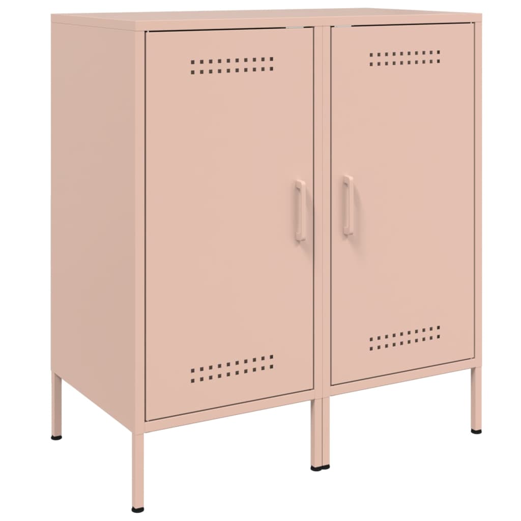 Buffets 2 pcs rose 36x39x79 cm acier laminé à froid, Xios Store SNC