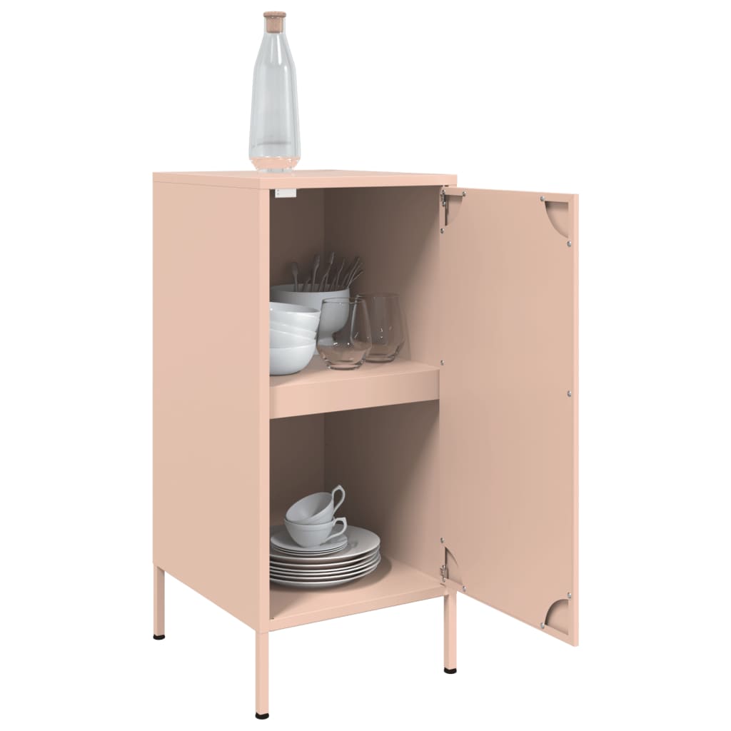 Buffets 2 pcs rose 36x39x79 cm acier laminé à froid, Xios Store SNC