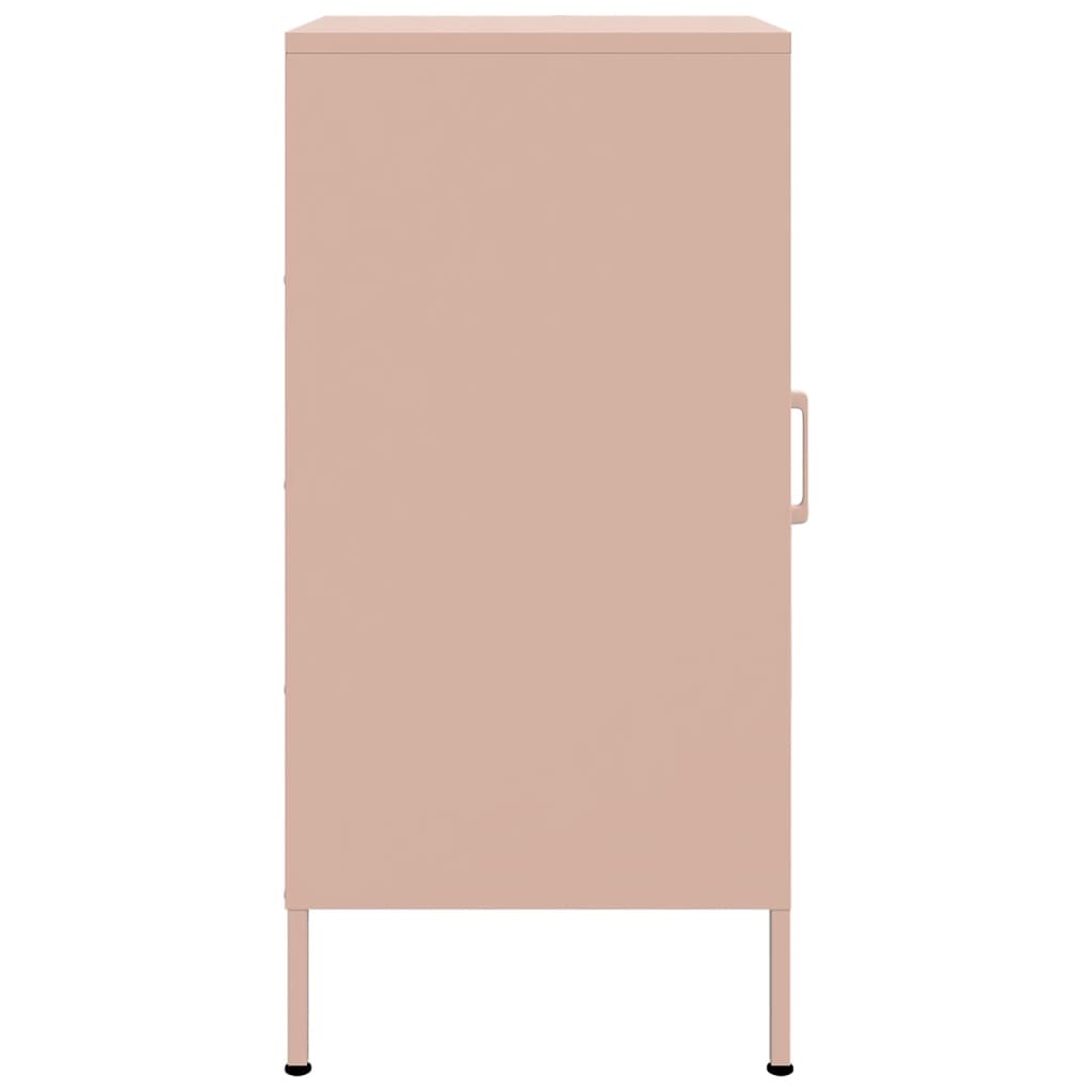 Buffets 2 pcs rose 36x39x79 cm acier laminé à froid, Xios Store SNC