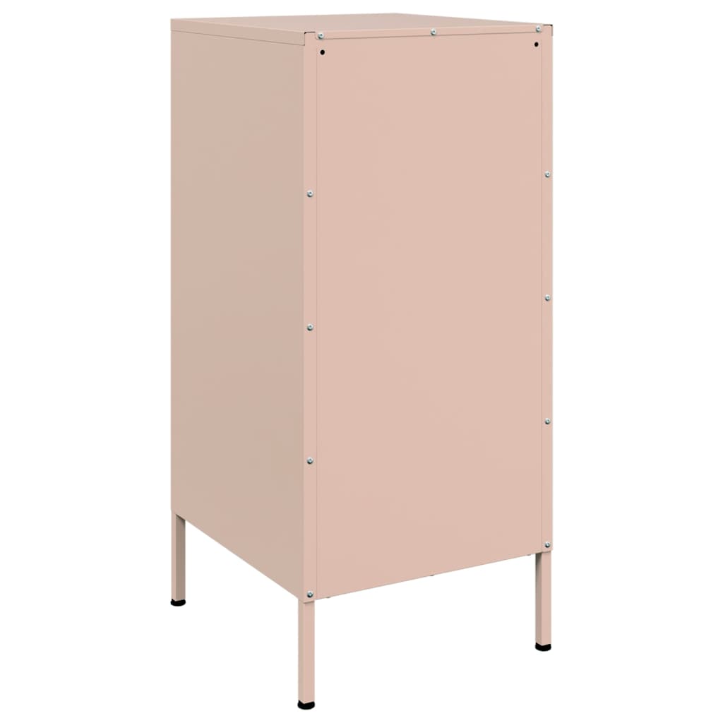 Buffets 2 pcs rose 36x39x79 cm acier laminé à froid, Xios Store SNC