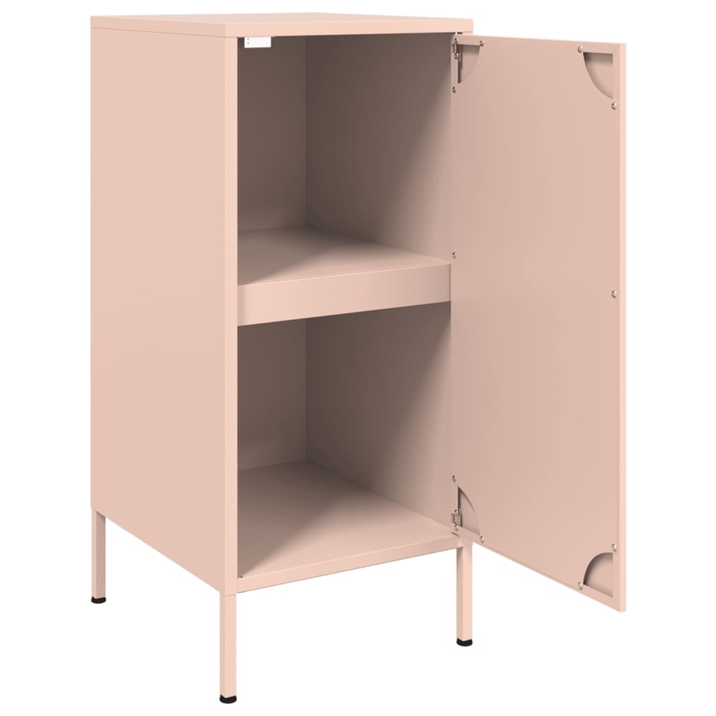 Buffets 2 pcs rose 36x39x79 cm acier laminé à froid, Xios Store SNC