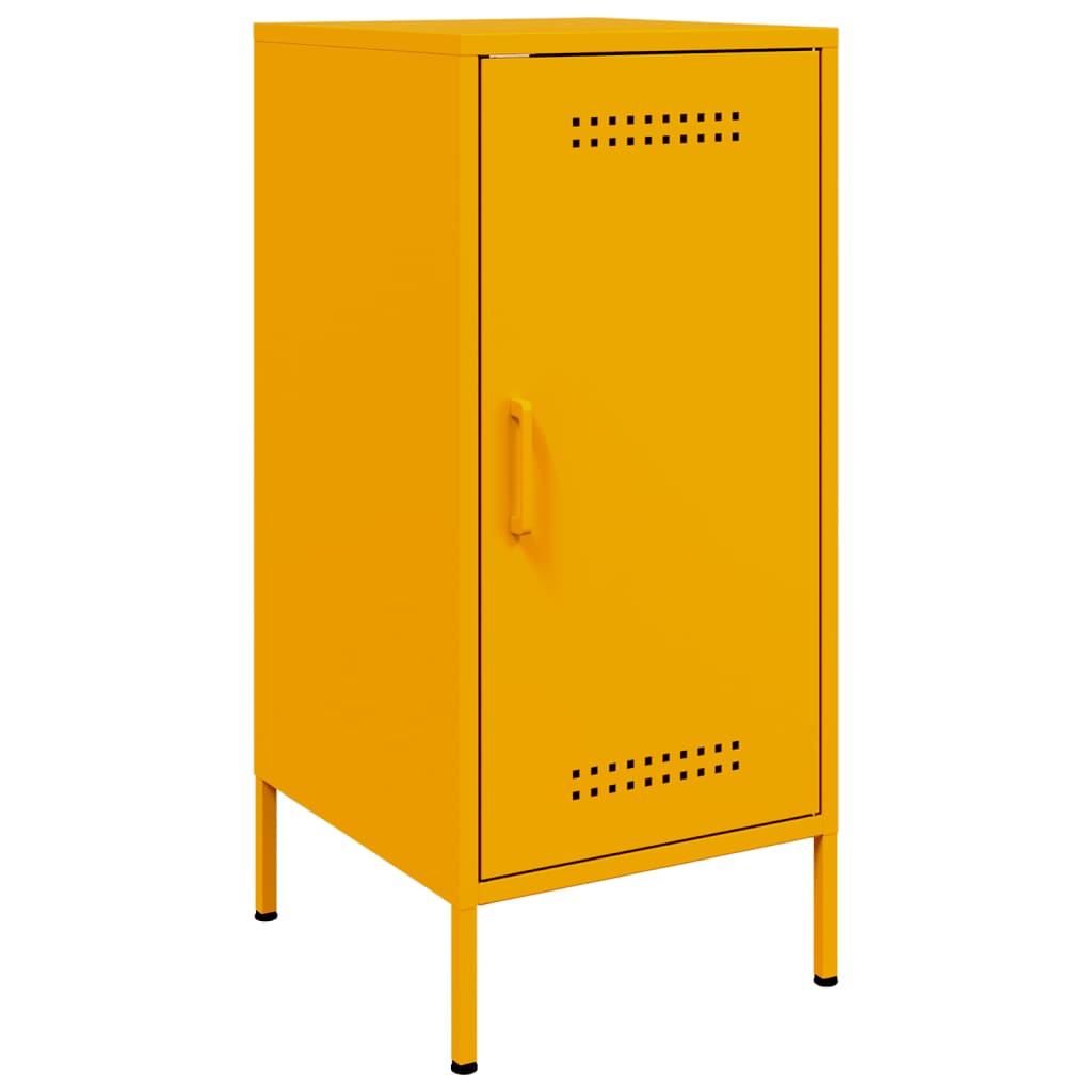 Image Buffet jaune moutarde 36x39x79 cm acier laminé à froid | Xios Store SNC vidaXL Xios Store SNC