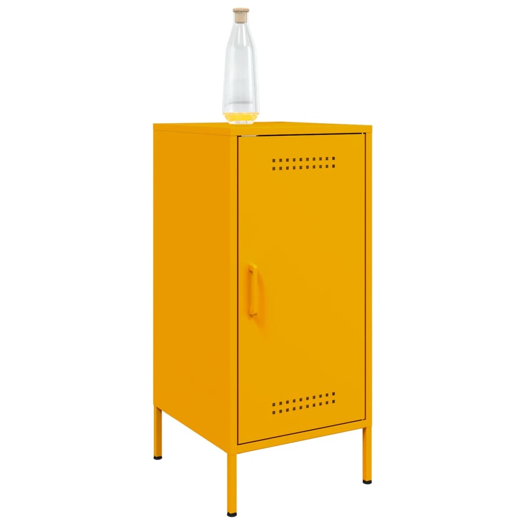 Image Buffets 2 pcs jaune moutarde 36x39x79 cm acier laminé à froid | Xios Store SNC vidaXL Xios Store SNC