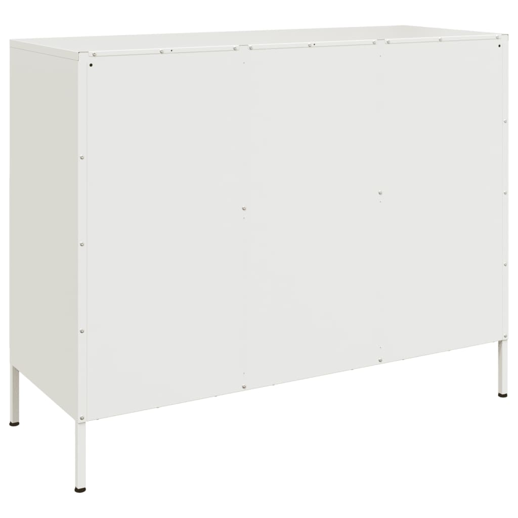 Image Buffet blanc 100,5x39x79 cm acier laminé à froid | Xios Store SNC vidaXL Xios Store SNC