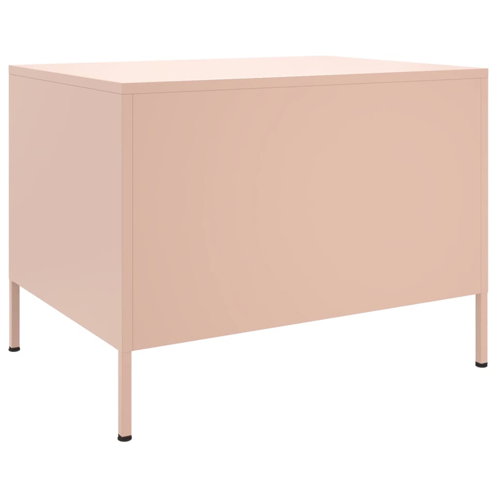 Table basse rose 68x50x50,5 cm acier laminé à froid Tables basses vidaXL   