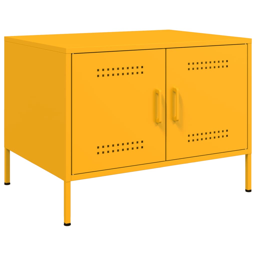 Table basse jaune moutarde 68x50x50,5 cm acier laminé à froid Tables basses vidaXL   