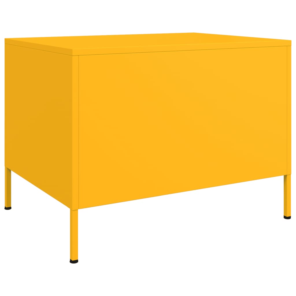 Table basse jaune moutarde 68x50x50,5 cm acier laminé à froid Tables basses vidaXL   