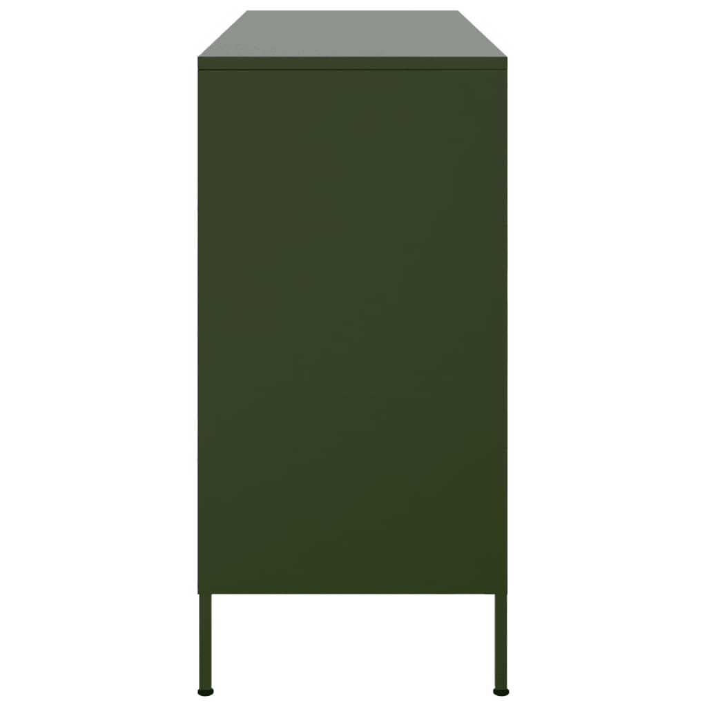 Image Buffet vert olive 100,5x39x79 cm acier laminé à froid | Xios Store SNC vidaXL Xios Store SNC