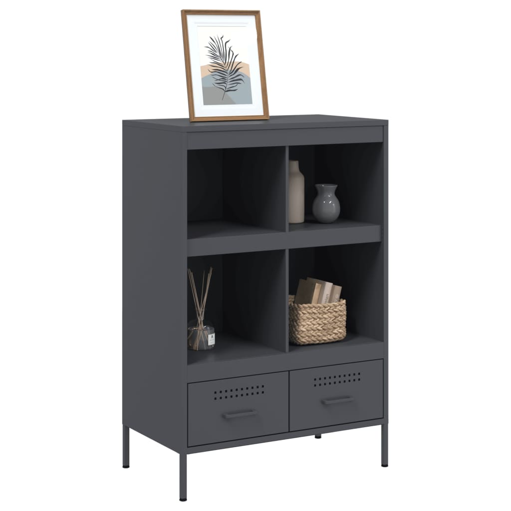 Image Buffet haut anthracite 68x39x101,5 cm acier laminé à froid | Xios Store SNC vidaXL Xios Store SNC