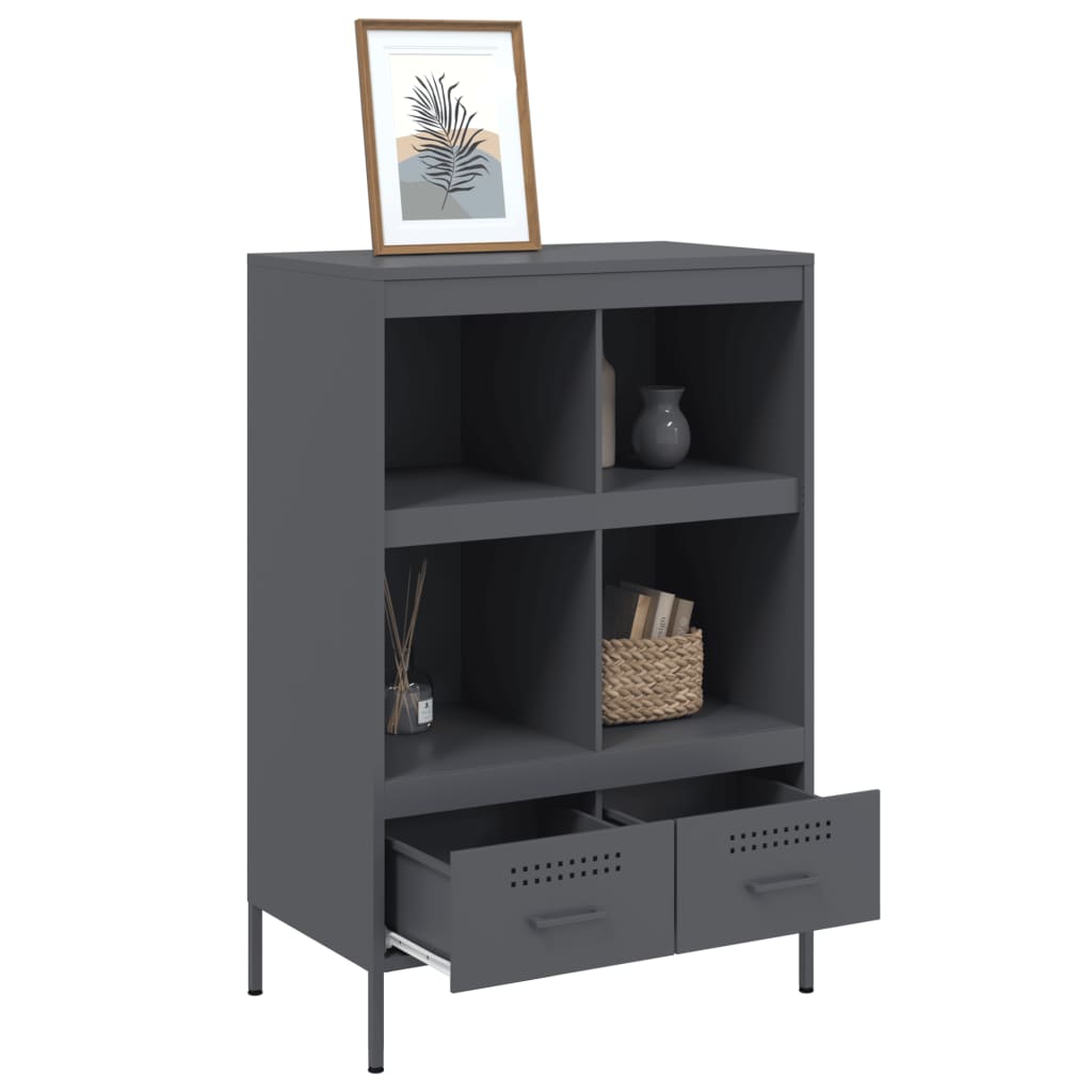 Image Buffet haut anthracite 68x39x101,5 cm acier laminé à froid | Xios Store SNC vidaXL Xios Store SNC