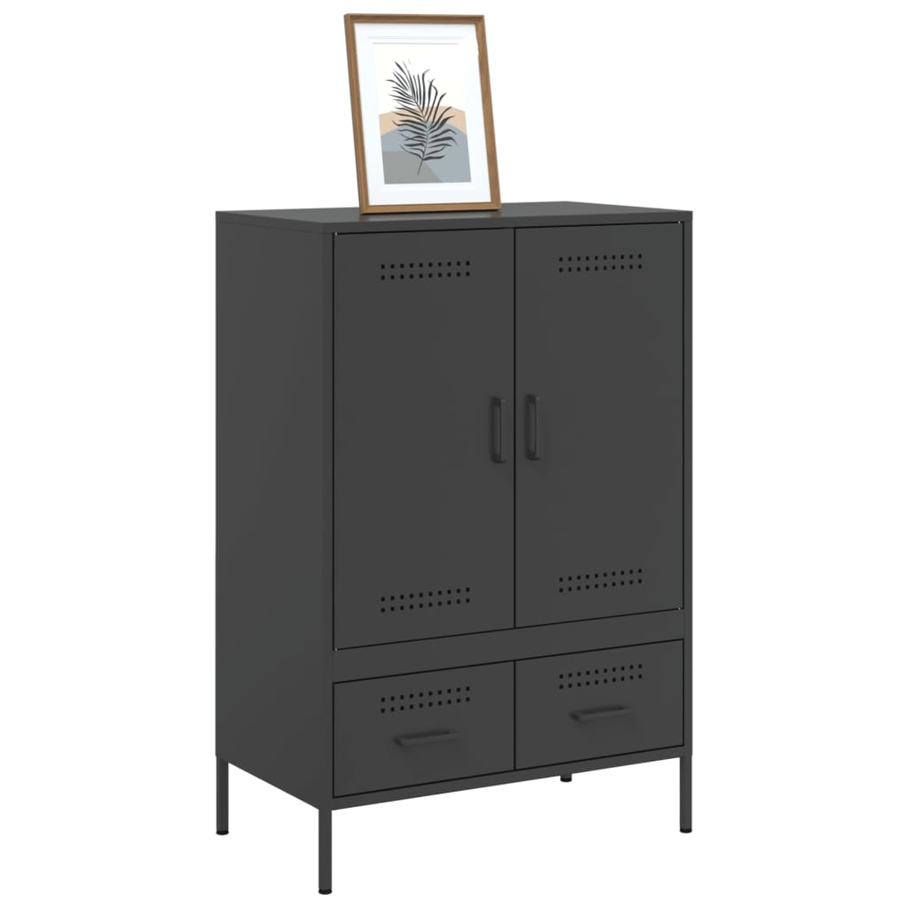 Image Buffet haut noir 68x39x101,5 cm acier laminé à froid | Xios Store SNC vidaXL Xios Store SNC