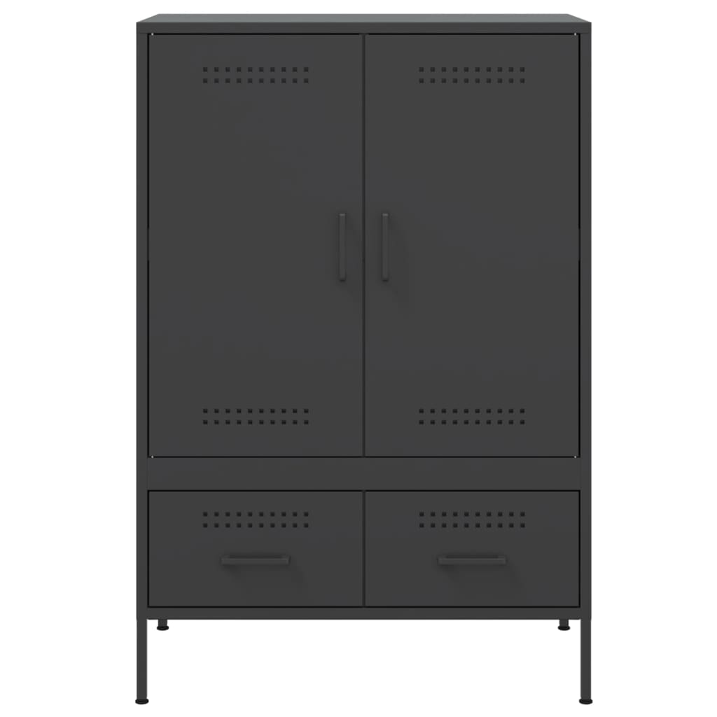 Image Buffet haut noir 68x39x101,5 cm acier laminé à froid | Xios Store SNC vidaXL Xios Store SNC