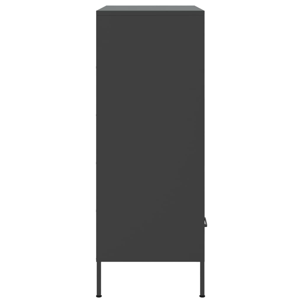 Image Buffet haut noir 68x39x101,5 cm acier laminé à froid | Xios Store SNC vidaXL Xios Store SNC