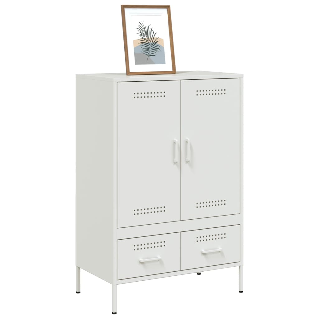 Image Buffet haut blanc 68x39x101,5 cm acier laminé à froid | Xios Store SNC vidaXL Xios Store SNC