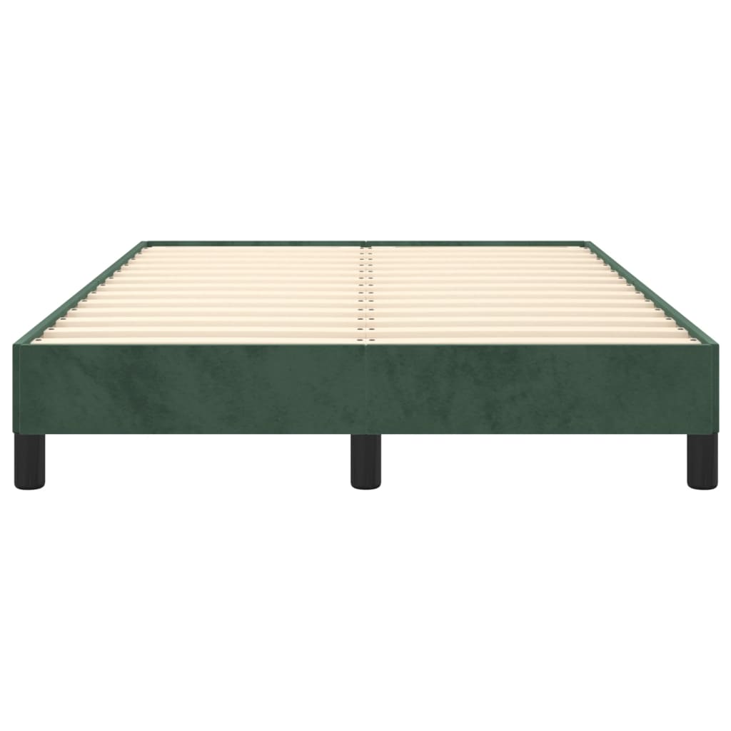 Cadre de lit vert foncé 120x190 cm velours Lits & cadres de lit vidaXL   