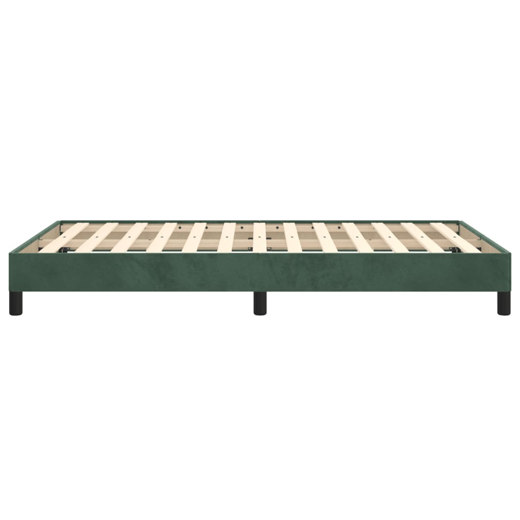 Cadre de lit vert foncé 120x190 cm velours Lits & cadres de lit vidaXL   