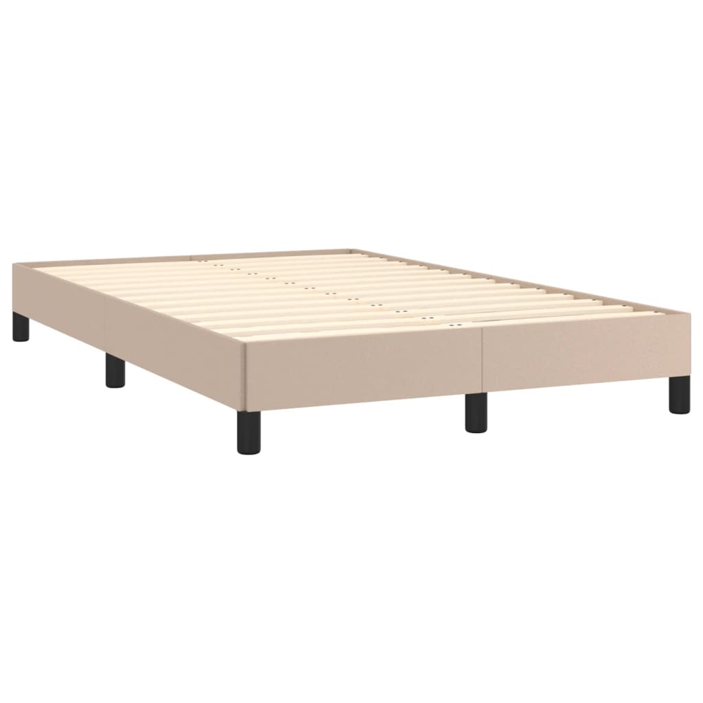 Sommier à lattes de lit matelas cappuccino 120x190cm similicuir Lits & cadres de lit vidaXL