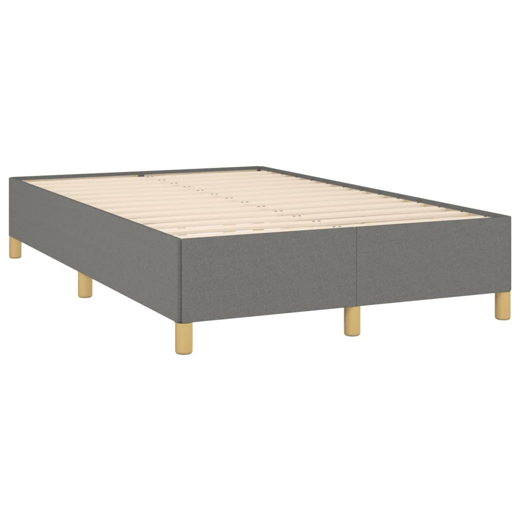 Sommier à lattes de lit avec matelas gris foncé 120x190cm tissu Lits & cadres de lit vidaXL   