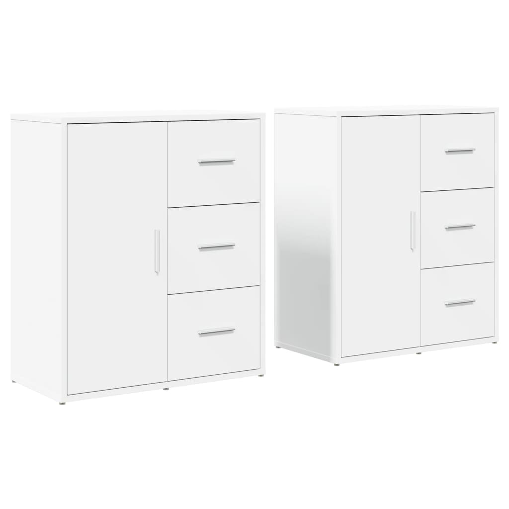 Image Buffets 2 pcs blanc 60x31x70 cm bois d'ingénierie | Xios Store SNC vidaXL Xios Store SNC