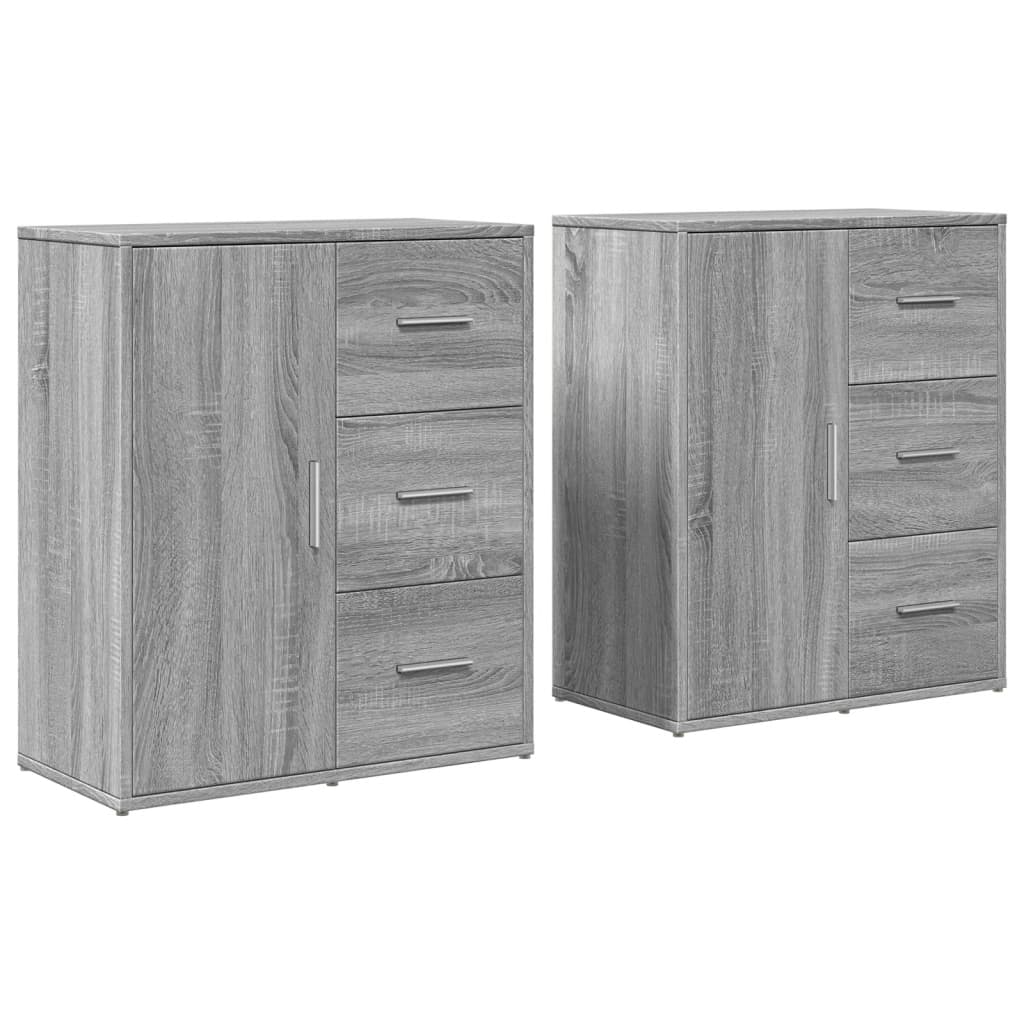 Image Buffets 2 pcs sonoma gris 60x31x70 cm bois d'ingénierie | Xios Store SNC vidaXL Xios Store SNC