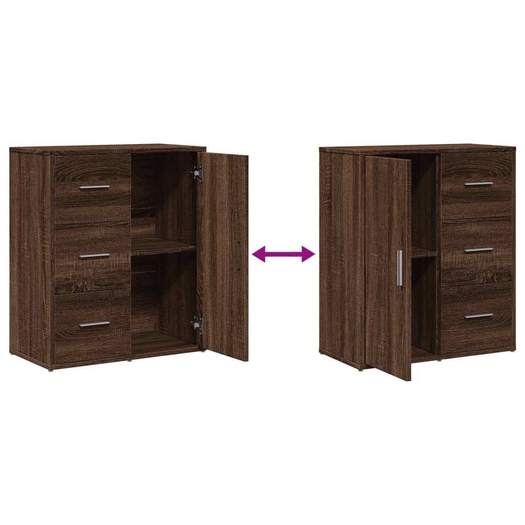 Image Buffets 2 pcs chêne marron 60x31x70 cm bois d'ingénierie | Xios Store SNC vidaXL Xios Store SNC