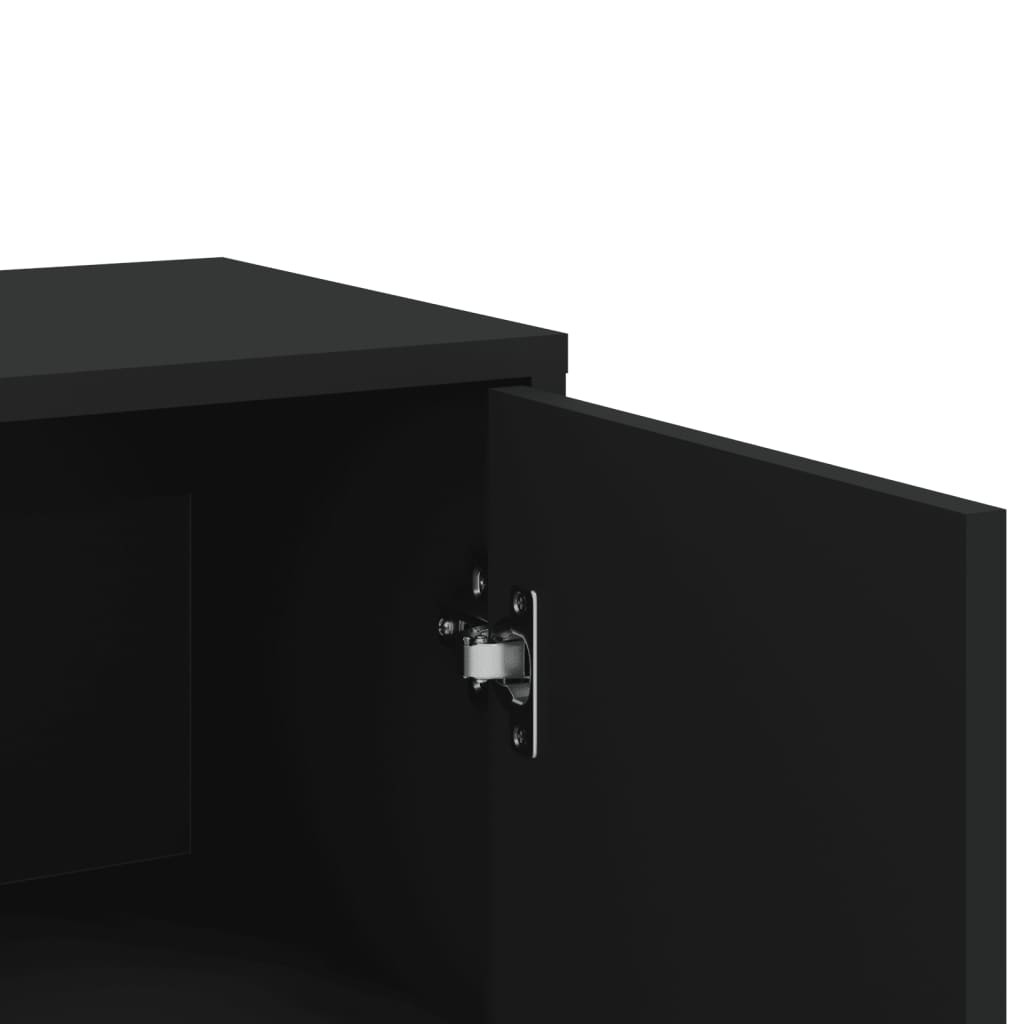 Image Buffets 3 pcs noir 60x31x84 cm bois d'ingénierie | Xios Store SNC vidaXL Xios Store SNC