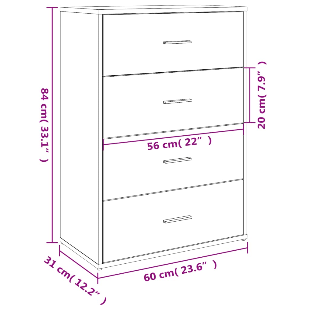 Image Buffets 2 pcs noir 60x31x84 cm bois d'ingénierie | Xios Store SNC vidaXL Xios Store SNC