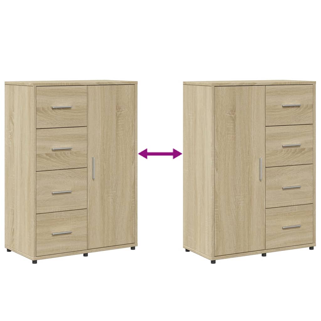 Image Buffets 2 pcs chêne sonoma 60x31x84 cm bois d'ingénierie | Xios Store SNC vidaXL Xios Store SNC