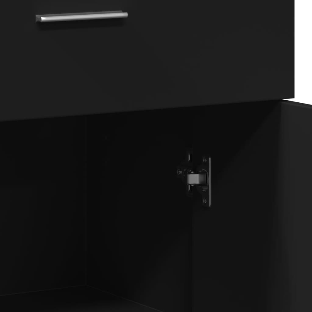 Image Buffets 2 pcs noir 60x30x84 cm bois d'ingénierie | Xios Store SNC vidaXL Xios Store SNC