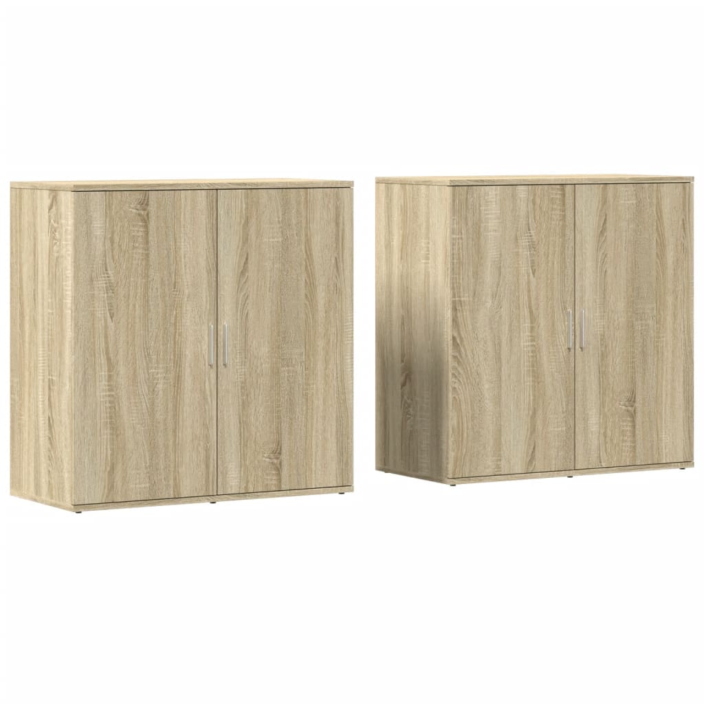 Image Buffets 2 pcs chêne sonoma 79x38x80 cm bois d'ingénierie | Xios Store SNC vidaXL Xios Store SNC