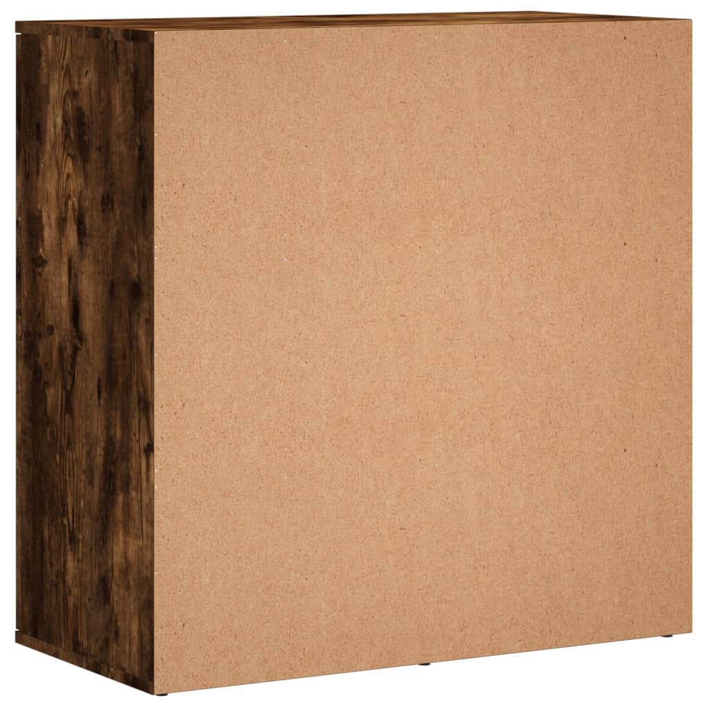 Image Buffets 2 pcs chêne fumé 79x38x80 cm bois d'ingénierie | Xios Store SNC vidaXL Xios Store SNC